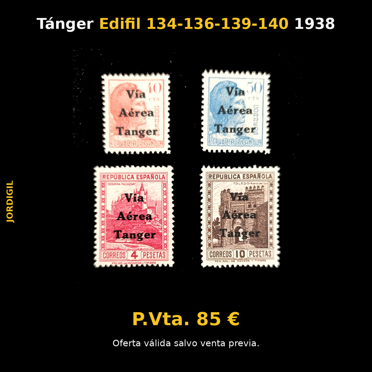 Tánger · Edifil 134-136-139-140